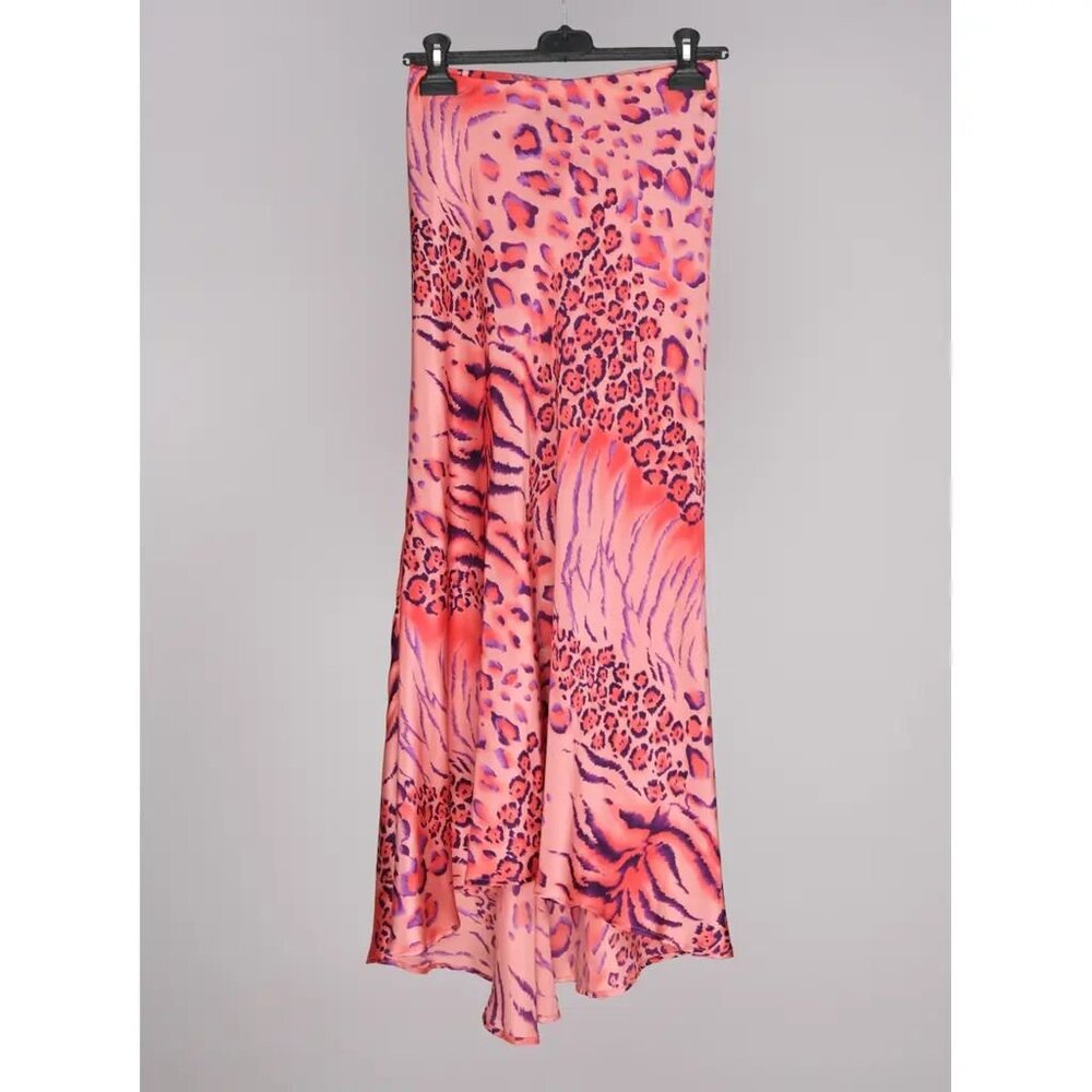 ROCCOBAROCCO Silk Leopard Maxi Skirt